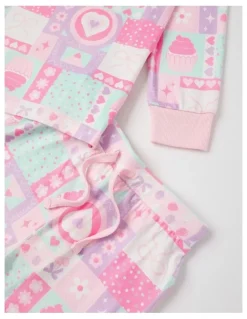 Milkshake Cosy Knit Patchwork Pyjamas in Assorted