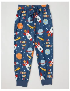 Milkshake Cosy Knit Space Pyjamas in Mustard