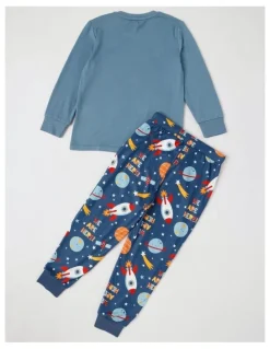 Milkshake Cosy Knit Space Pyjamas in Mustard