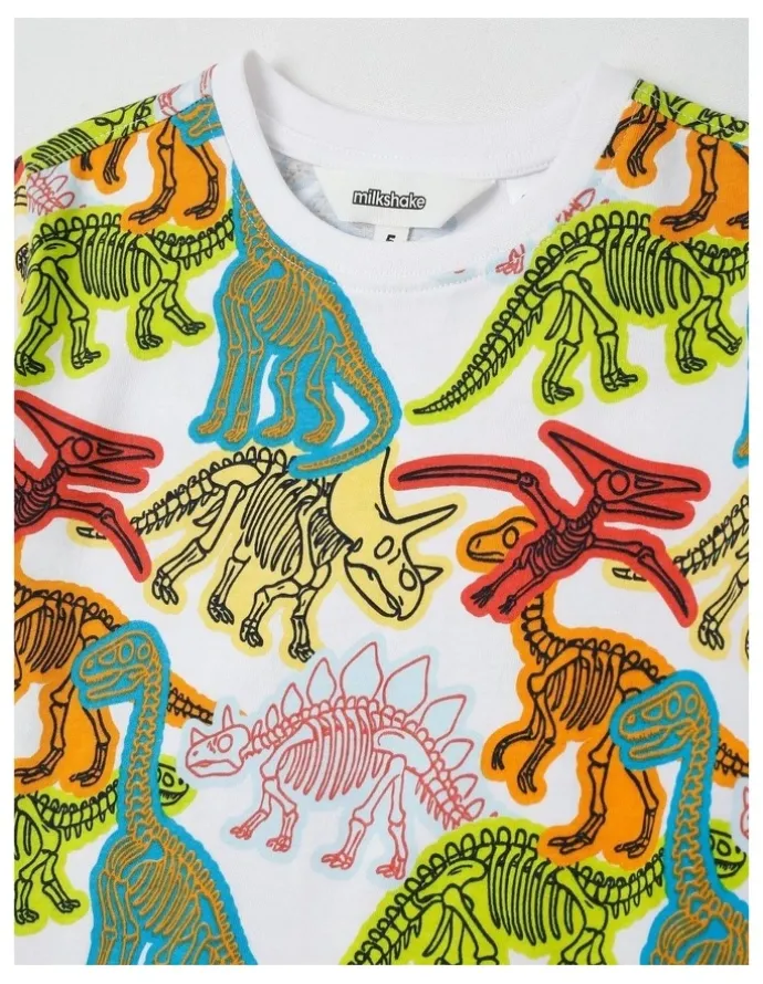 Milkshake Dino Jersey Pyjamas in Assorted