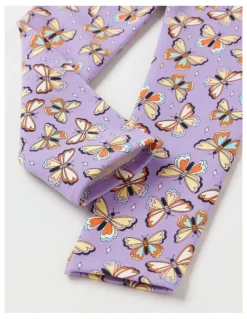 Milkshake Essentials Butterfly Fleece Legging in Purple