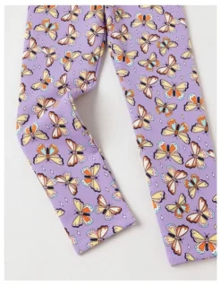 Milkshake Essentials Butterfly Fleece Legging in Purple