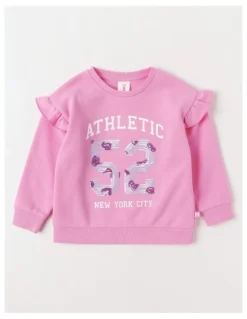 Milkshake Essentials Crew Sweat in Athletic Pink