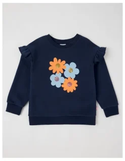Milkshake Essentials Crew Sweat in Flowers Navy