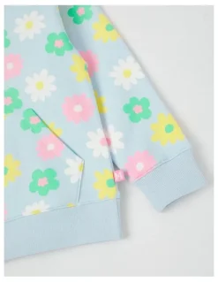 Milkshake Essentials Hooded Sweat in Flowers Blue