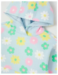 Milkshake Essentials Hooded Sweat in Flowers Blue