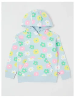 Milkshake Essentials Hooded Sweat in Flowers Blue