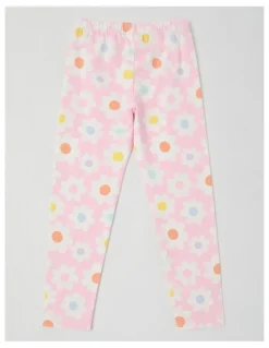 Milkshake Essentials Legging in Pink Daisy Print