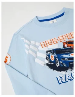 Milkshake Essentials Long Sleeve T-Shirt in Racing Light Blue