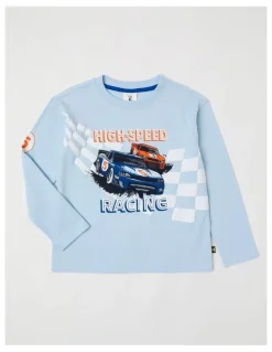 Milkshake Essentials Long Sleeve T-Shirt in Racing Light Blue