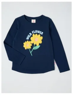 Milkshake Essentials Long Sleeve Tee in Wildflower Navy