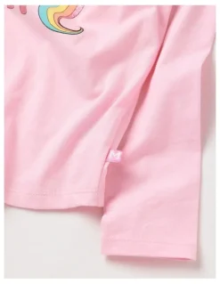 Milkshake Essentials Long Sleeve Tee in Pink Unicorn