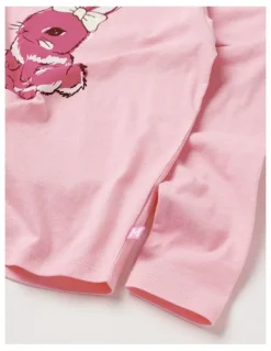 Milkshake Essentials Long Sleeve Tee in Pink Bunny