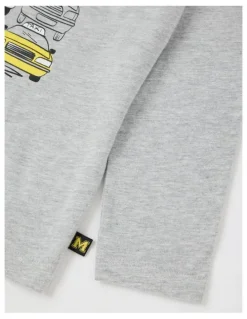 Milkshake Essentials Long Sleeve T-Shirt in Cars Grey Marle