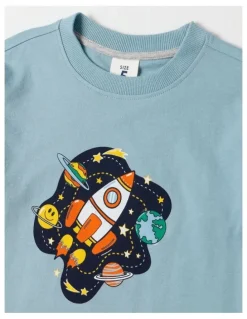 Milkshake Essentials Long Sleeve T-Shirt in Rocket Light Blue