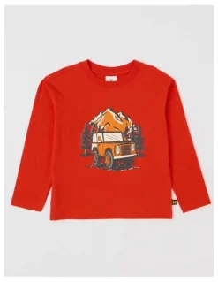 Milkshake Essentials Long Sleeve T-Shirt in Car Burgundy