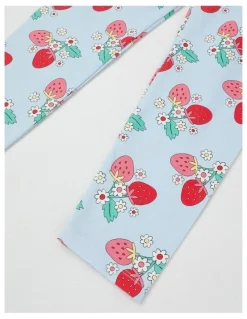 Milkshake Essentials Print Legging in Berry Vines/Light Blue