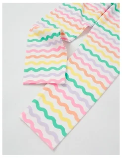 Milkshake Essentials Print Legging in Zig Zag Stripe/Rainbow