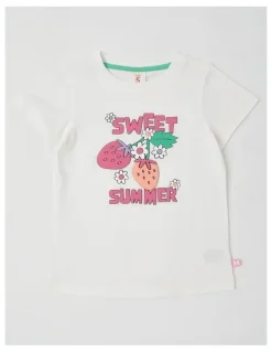 Milkshake Essentials Short Sleeve Print Tee in Sweet Summer Berries in White