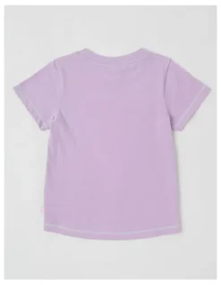 Milkshake Essentials Short Sleeve Print Tee in Cool Cat Sunglasses/Purple