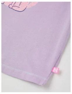 Milkshake Essentials Short Sleeve Print Tee in Cool Cat Sunglasses/Purple