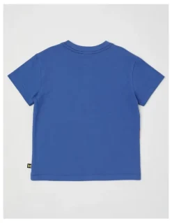 Milkshake Essentials Short Sleeve Print Tee in Space Rocket in Indigo