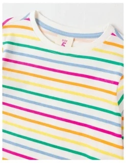 Milkshake Essentils Long Sleeve Tee in Rainbow Stripe