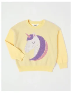 Milkshake Jacquard Jumper in Unicorn Yellow