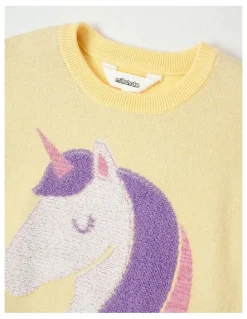 Milkshake Jacquard Jumper in Unicorn Yellow