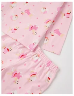 Milkshake Knit Dogs Pyjamas in Baby Pink