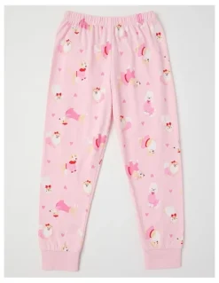 Milkshake Knit Dogs Pyjamas in Baby Pink