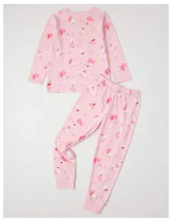 Milkshake Knit Dogs Pyjamas in Baby Pink