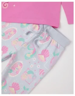 Milkshake Knit/Fleece Mermaid Pyjamas in Fuchsia