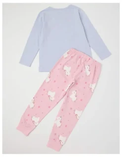 Milkshake Knit Unicorn Pyjamas in Light Blue