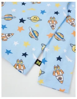 Milkshake Long Sleeve All Over Print Tee in Space Blue