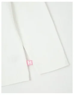 Milkshake Long Sleeve Applique Tee in Bow White