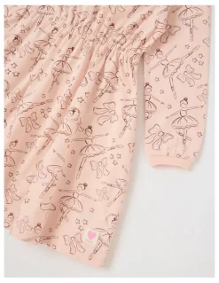 Milkshake Long Sleeve Dress Fit and Flare Dress in Pink