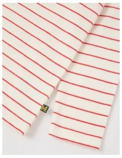 Milkshake Long Sleeve Heavyweight Jersey Tee in Red & White Stripe