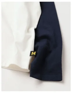 Milkshake Long Sleeve Raglan T-Shirt in Navy & Ecru