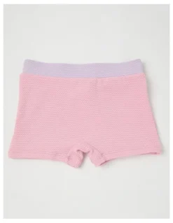 Milkshake Long Sleeve Rash Vest And Shortie Set in Daisy/Lilac & Pink Splice