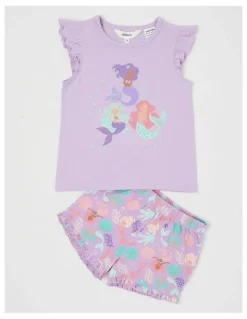 Milkshake Mermaid Flutter Sleeve Pyjamas in Lavender