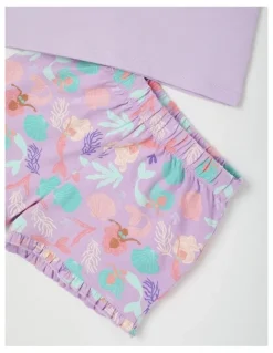 Milkshake Mermaid Flutter Sleeve Pyjamas in Lavender