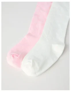 Milkshake 2 Pack Heart Tights in Pink