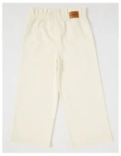 Milkshake Paperbag Waist Wide Leg Pant in Cream