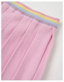 Milkshake Pleated Knit Skirt in Pink