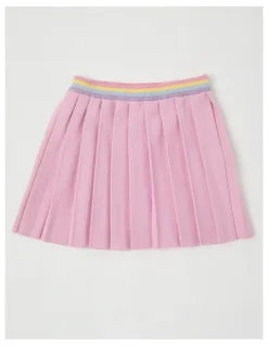 Milkshake Pleated Knit Skirt in Pink