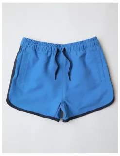 Milkshake Recycled Boardshort with Side Stripe in Blue