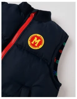 Milkshake Recycled Puffer Vest in Navy