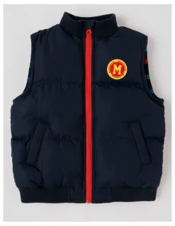 Milkshake Recycled Puffer Vest in Navy