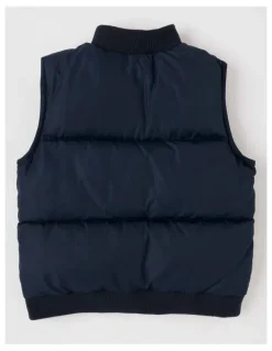 Milkshake Recycled Puffer Vest in Navy